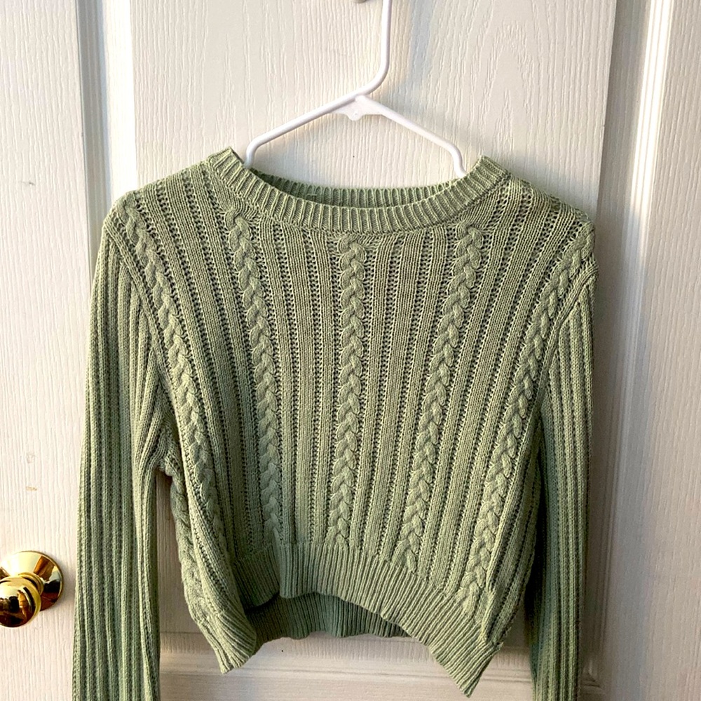 Mint Green Knit Sweater - Medium